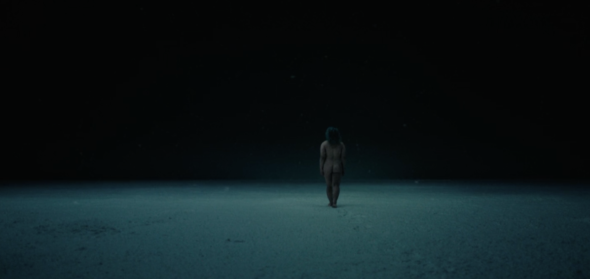 Julia Navarro walking naked onto the ice.